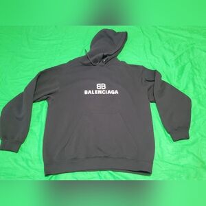 Balenciaga UNISEX Black Logo Hoodie Sweater Pixels, Size "XS"
